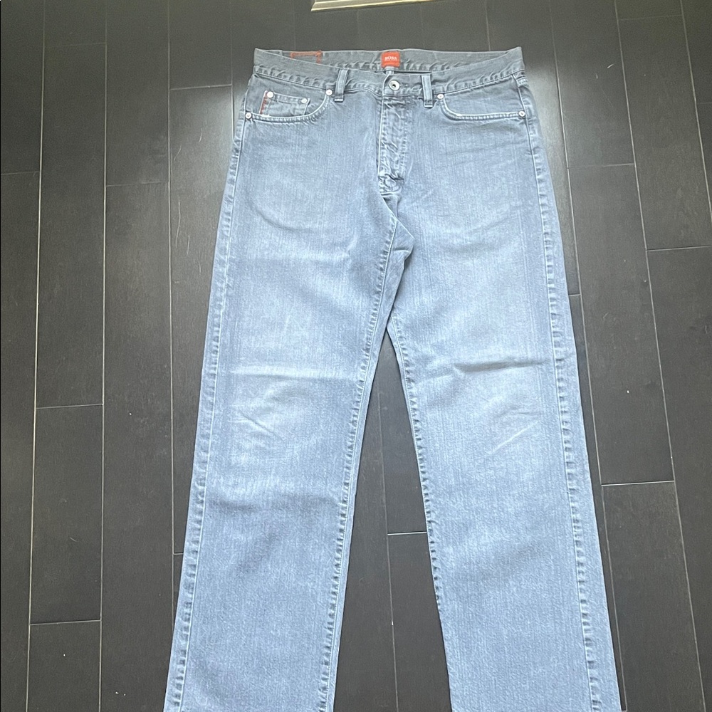 Hugo Boss Light Blue/gray Straight Jeans